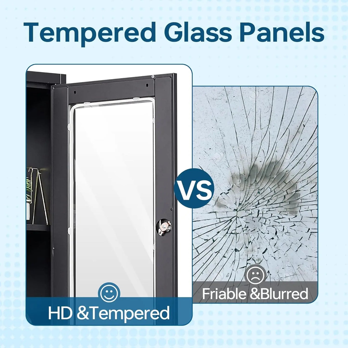 Display Cabinet with Locking Glass Doors Display Case