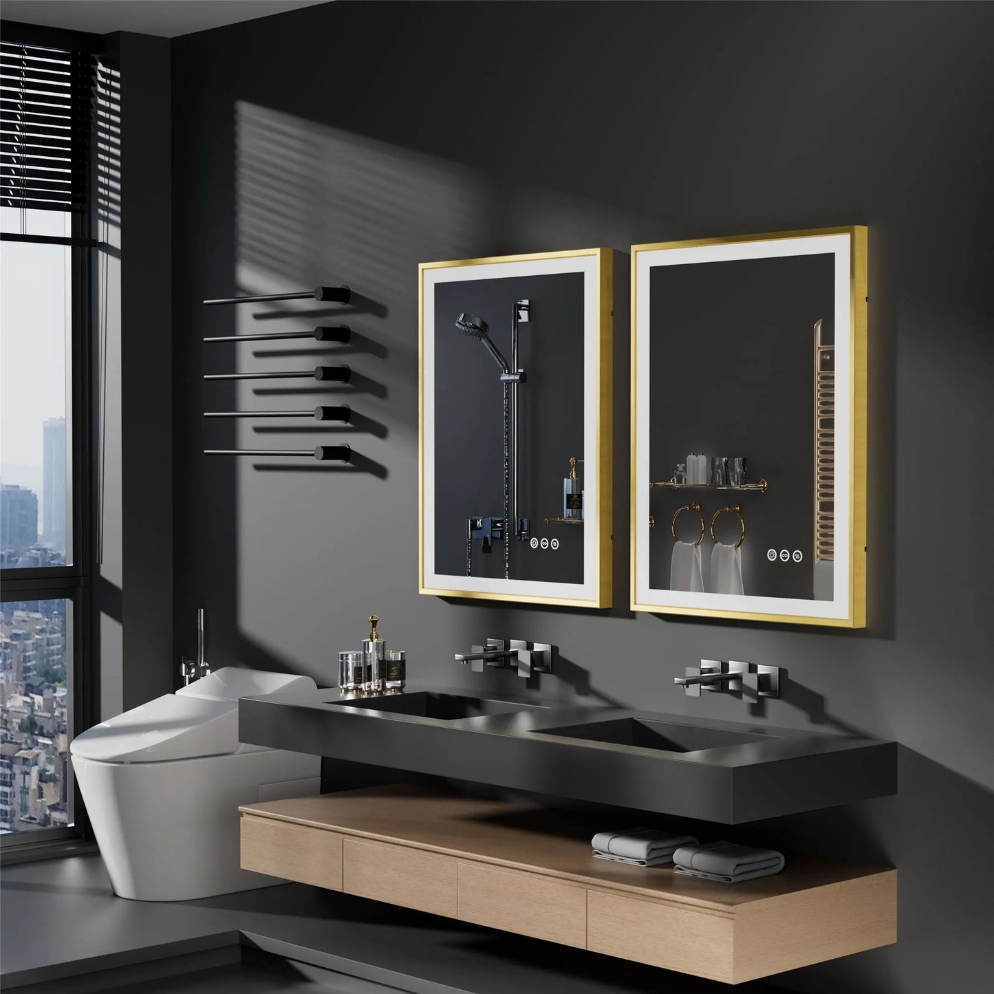 LED Vanity Mirror Gold Frame