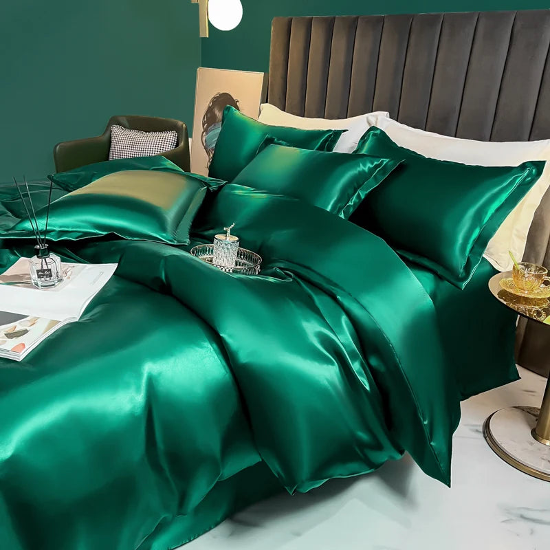 Solid Silk Bedding Set