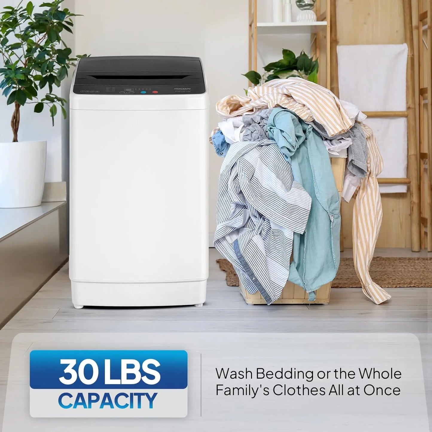 Full-Automatic Portable Washer with Stainless Steel Drum
