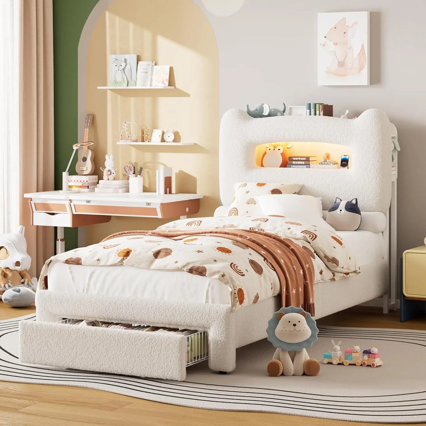Upholstered Full Bed Frame with