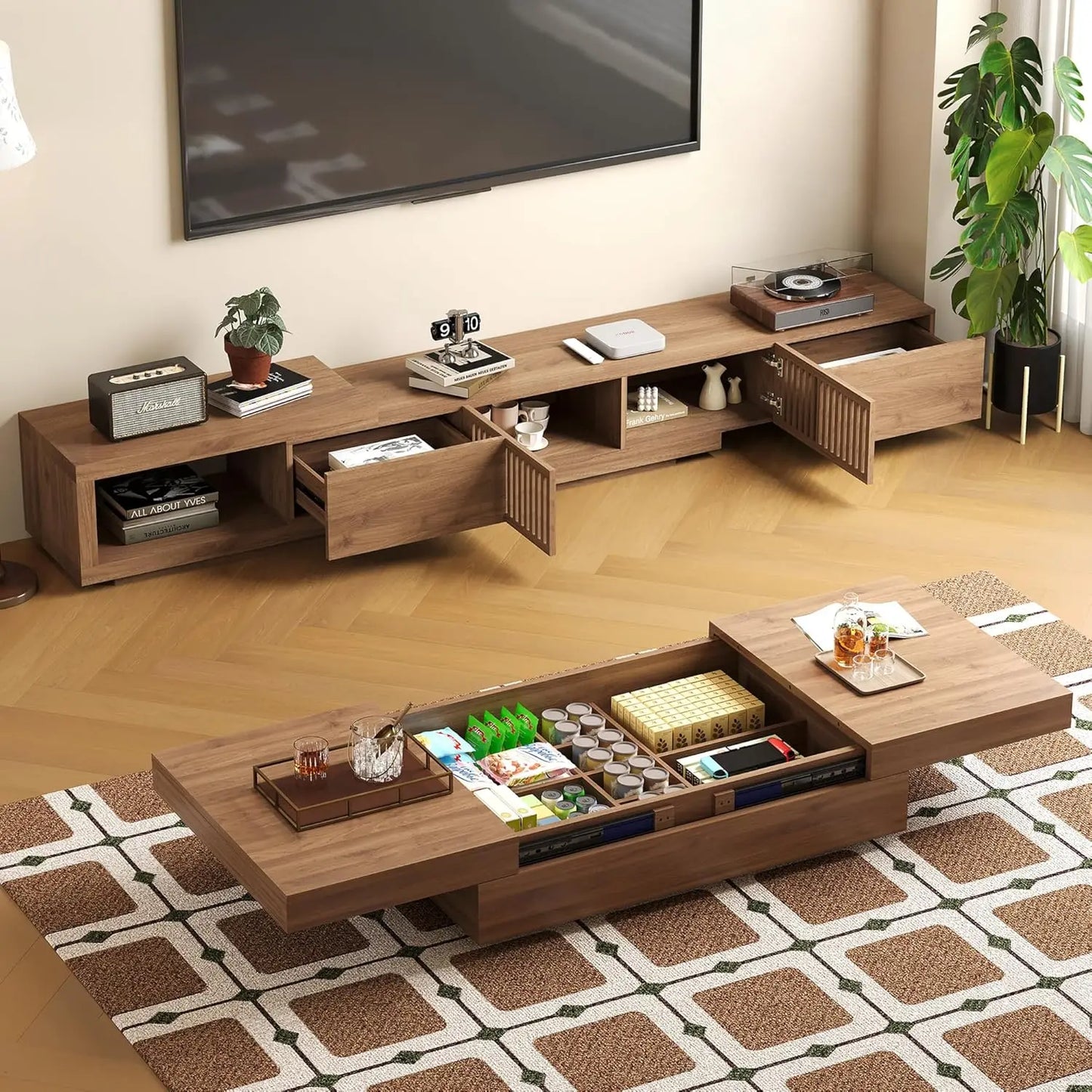 Mid-Century Modern Expandable Coffee Table