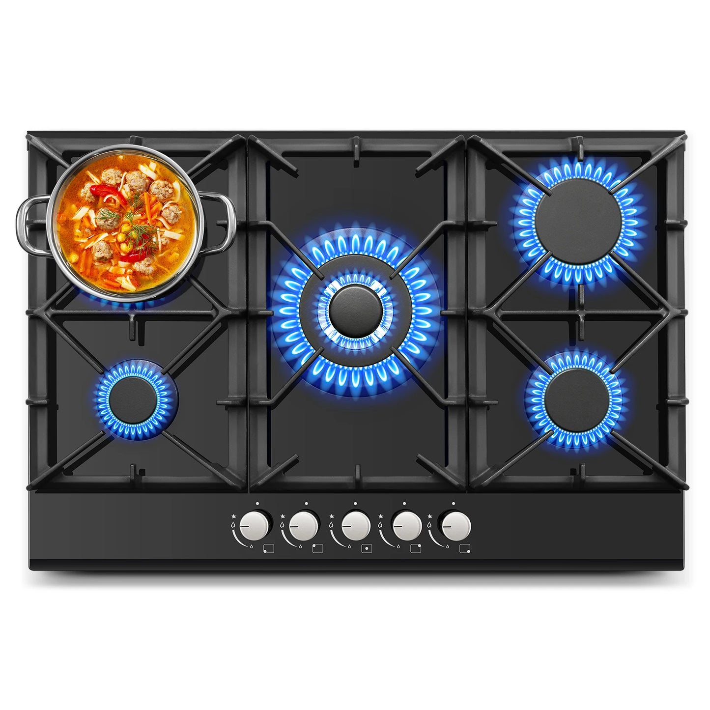 Stove Top Built-in NG/LPG Convertible with Thermocouple Protection