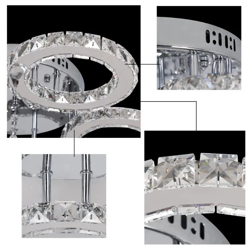 Luxury Crystal Chandelier Modern Ceiling Fan Light