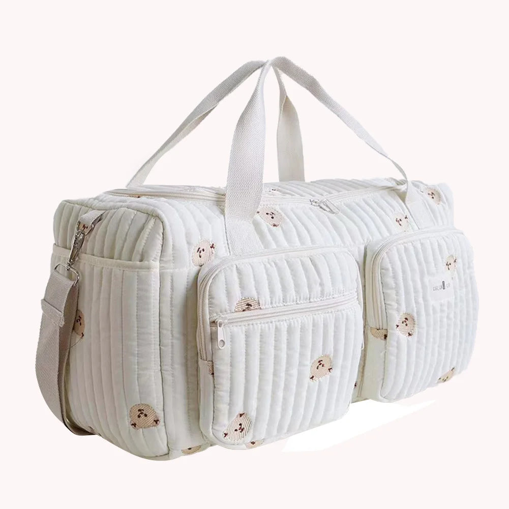 Large Quilted Baby Diaper Bag