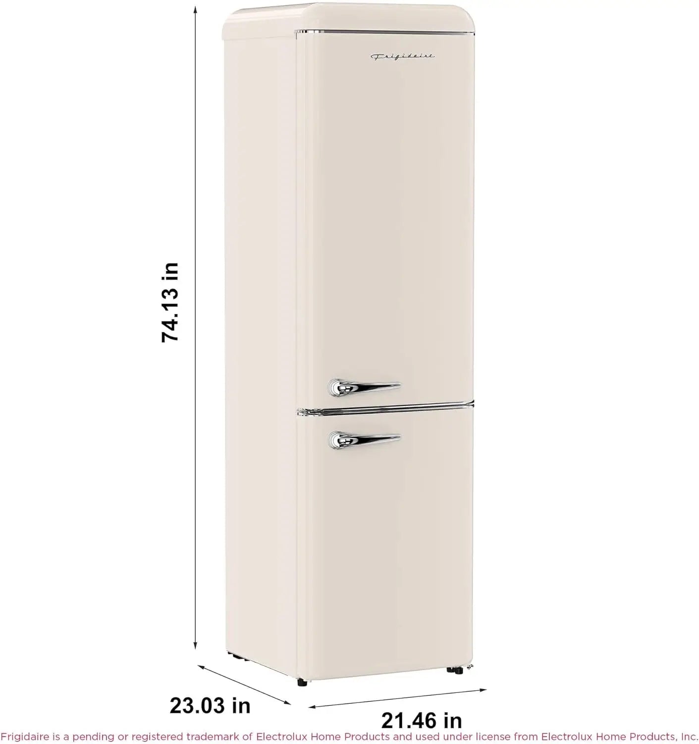 Retro Style Fridge with Bottom Freezer