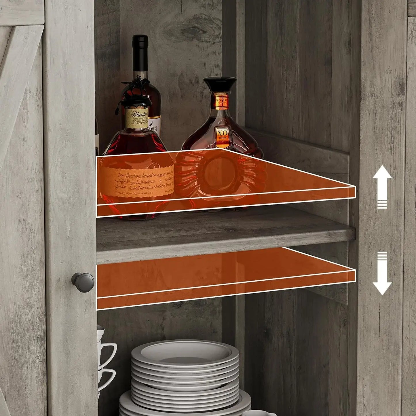 Buffet Cabinet with Doors and Shelves