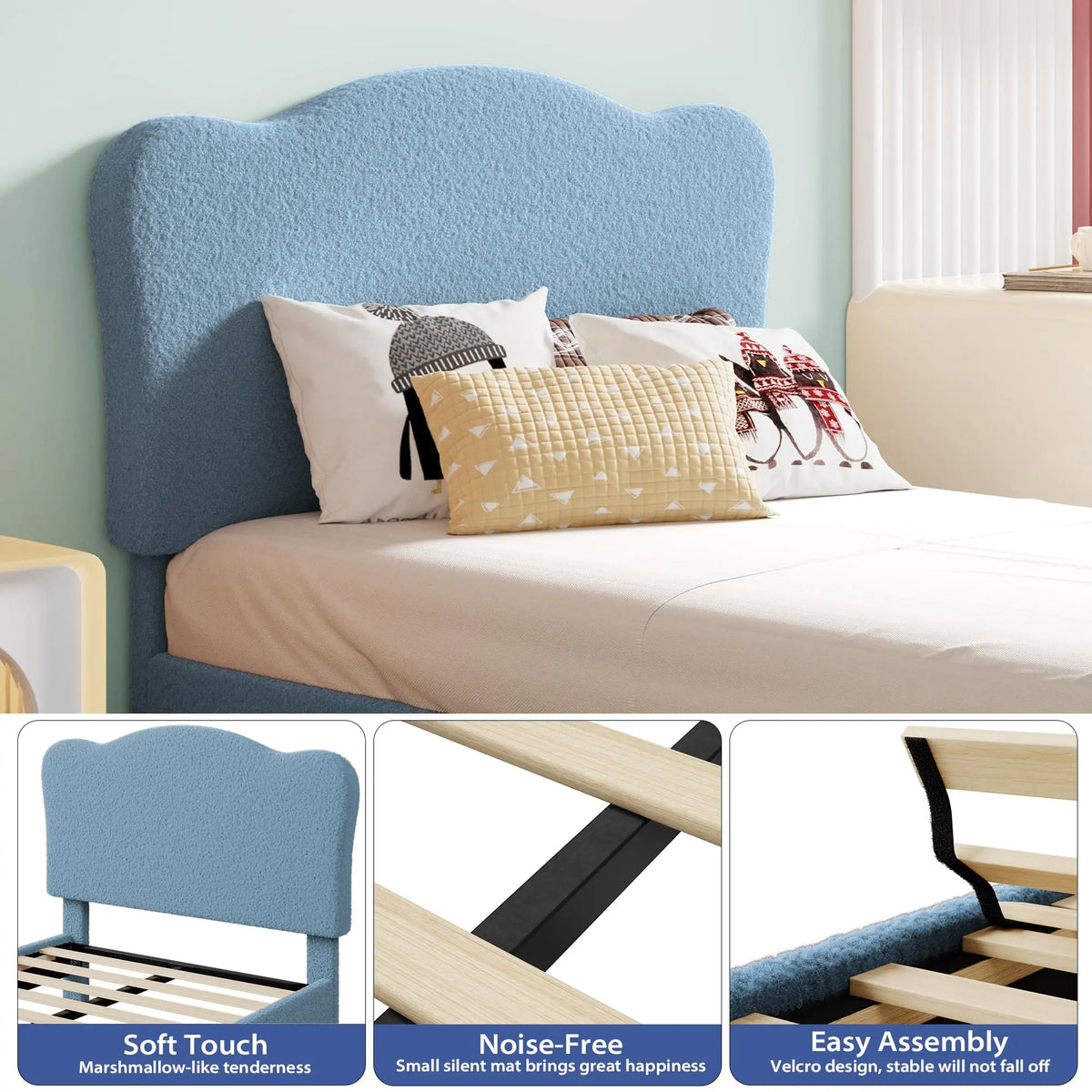 Upholstered Twin Bed Frame