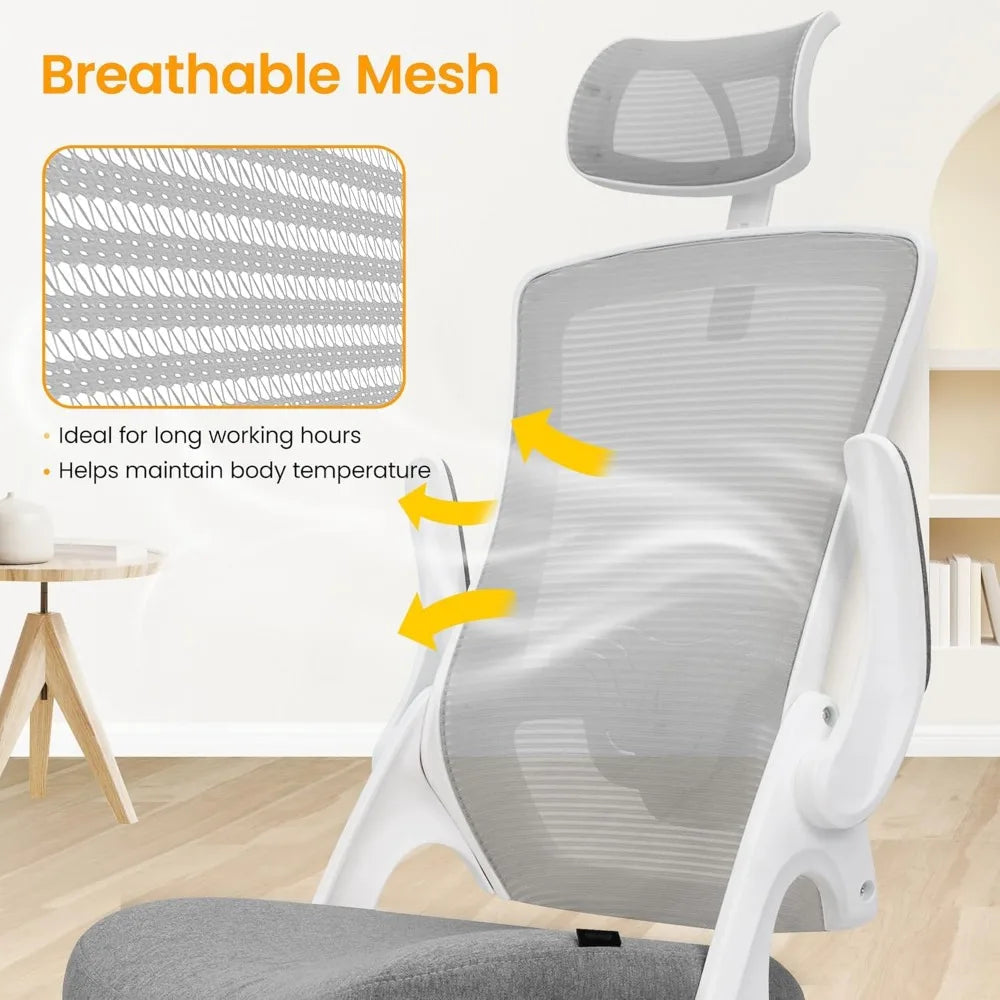 Ergonomic Adjustable Chair with a High Back Computer Comfy Task Office Chair
