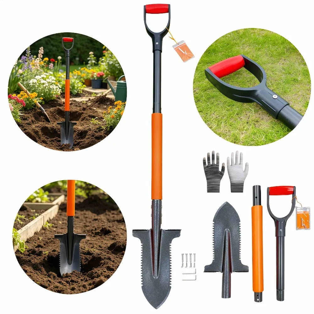 Multi‑Purpose Removable Handle Garden Digging Shovel