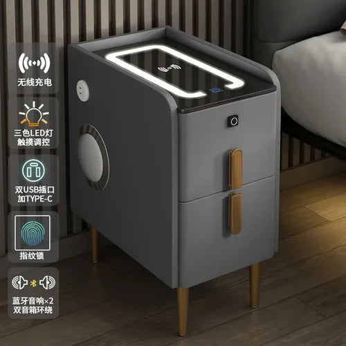 Modern Bedside Table Smart Dresser Created Luxury Vanity Desk