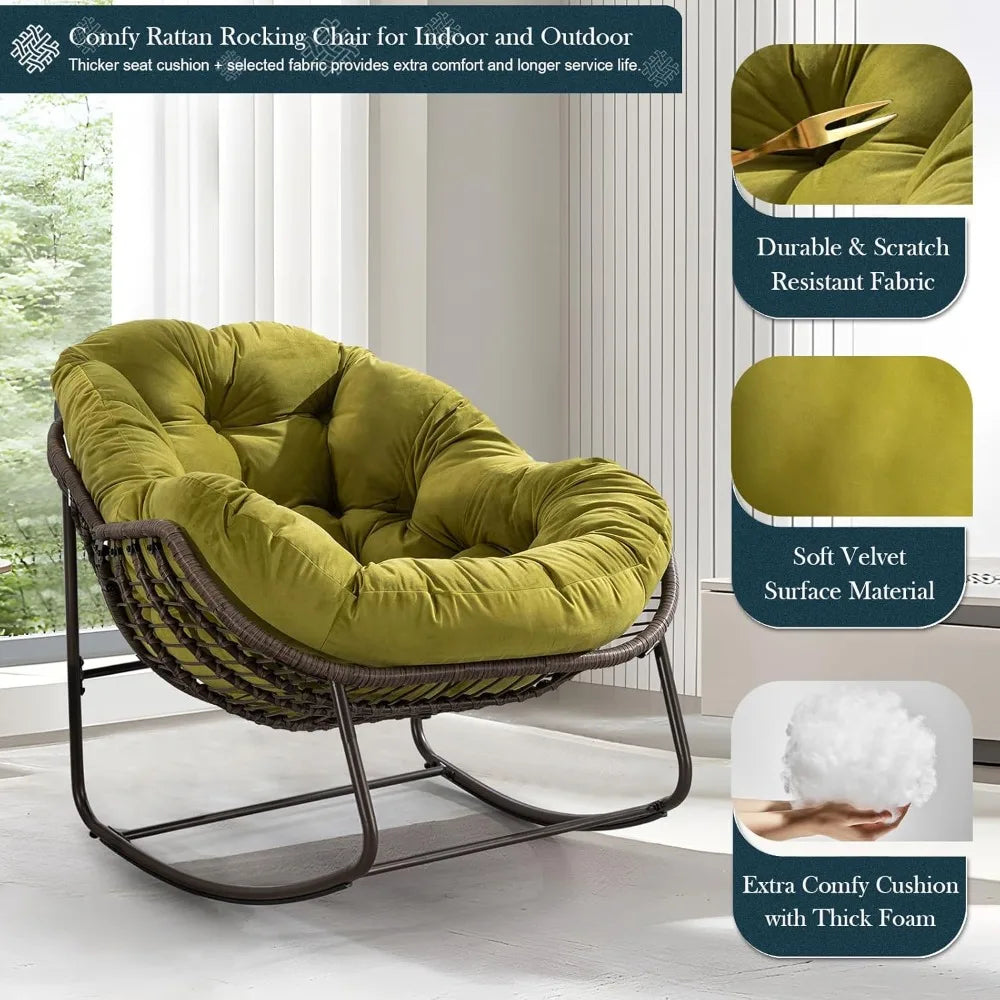 Outdoor Rattan Egg Rocking Chair