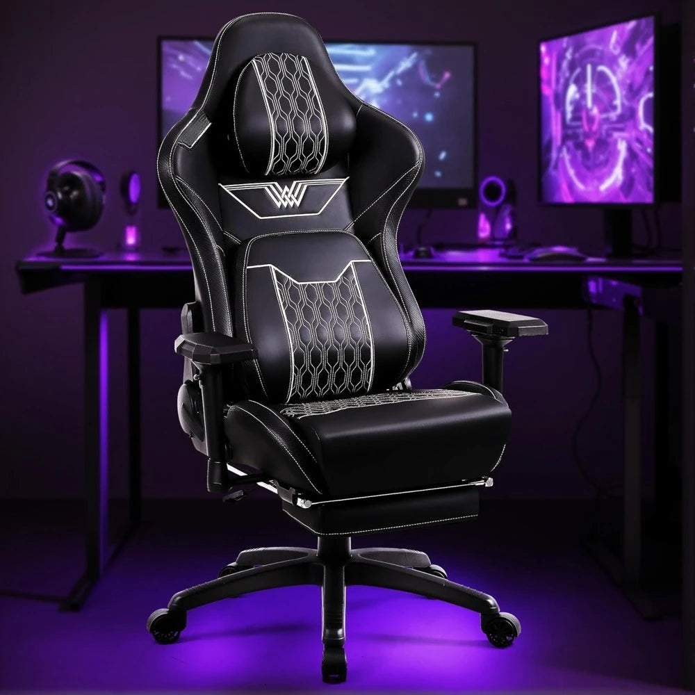 Big and Tall Gaming Chair with Footrest