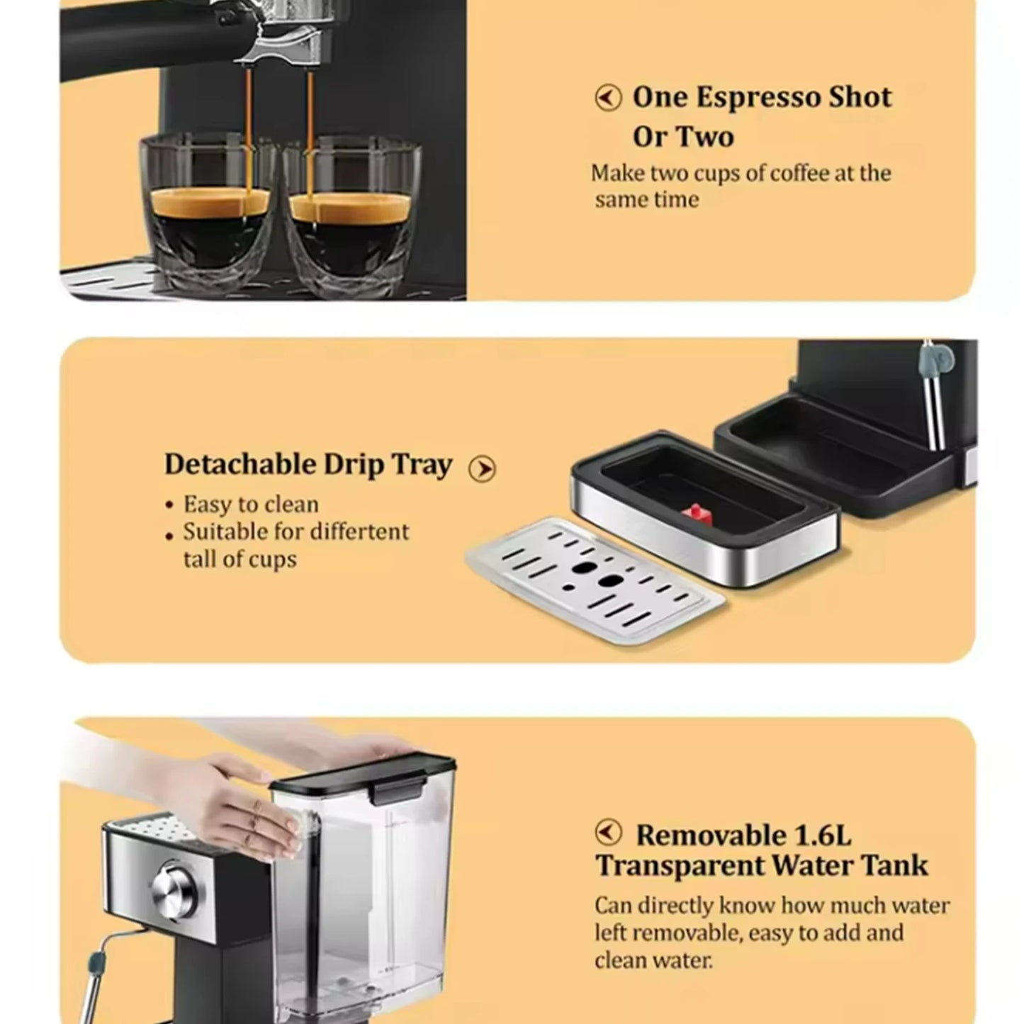 Italian Espresso High-pressure Extraction Froth Coffee Machine