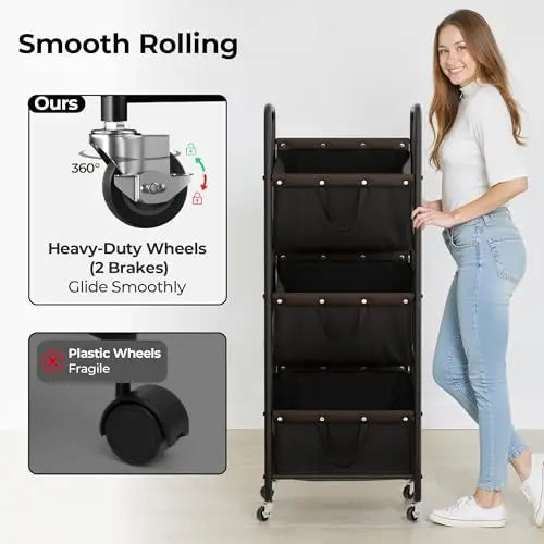 Rolling Laundry Organizer With Wheels