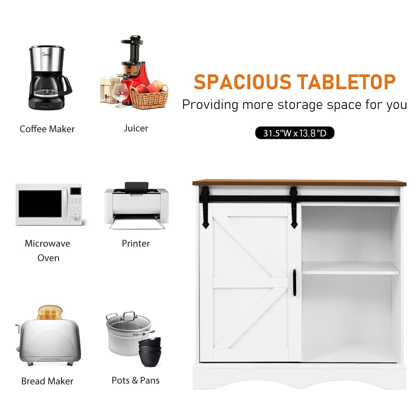 Rustic Coffee Bar Cabinet