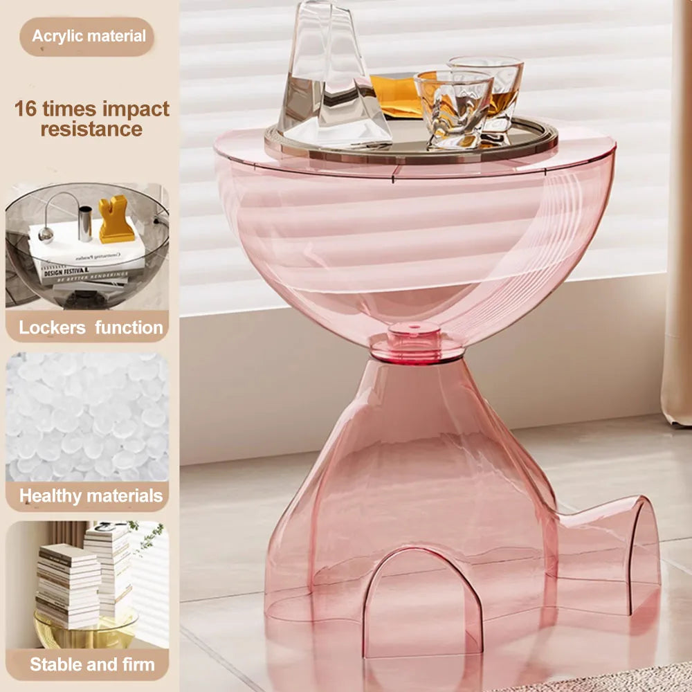 Transparent  Small Flat Head Coffee Table