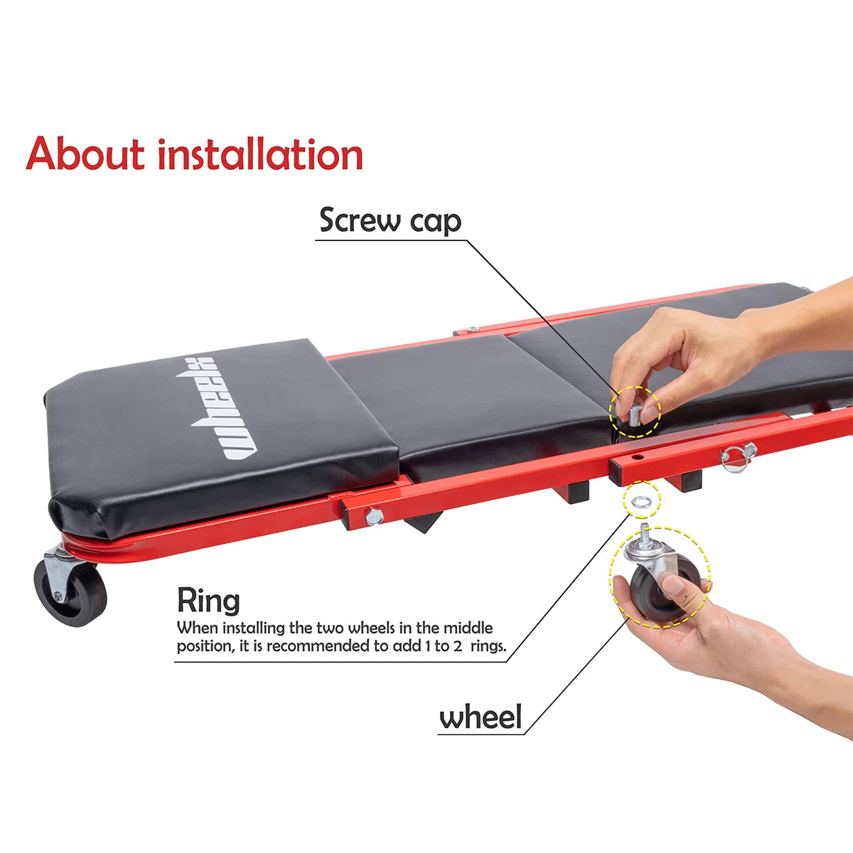 Foldable Garage Chair Lay Down Sit Lean Back