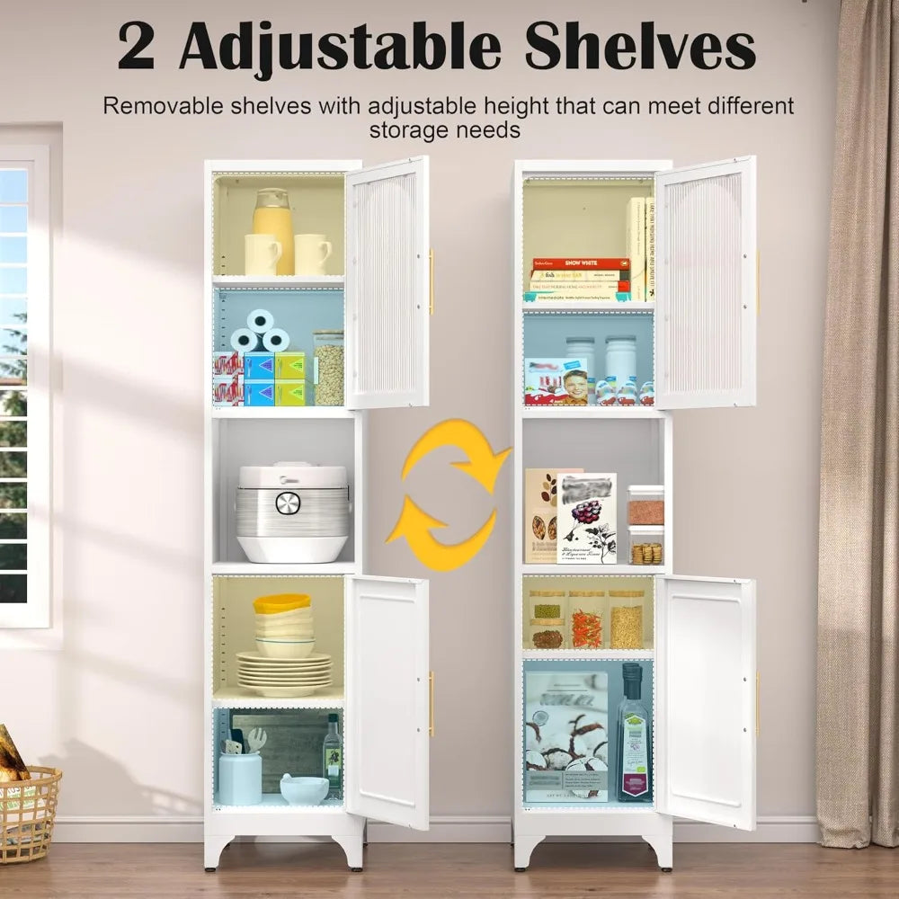 Metal Storage Cabinet with Adjustable Shelves