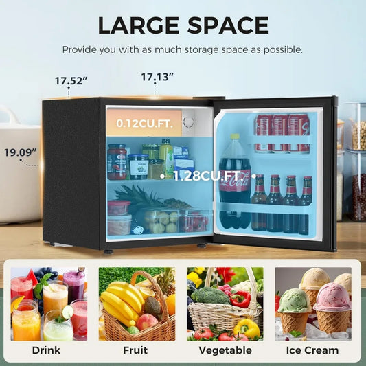 Mini Fridge with Freezer with Single Reversible Door