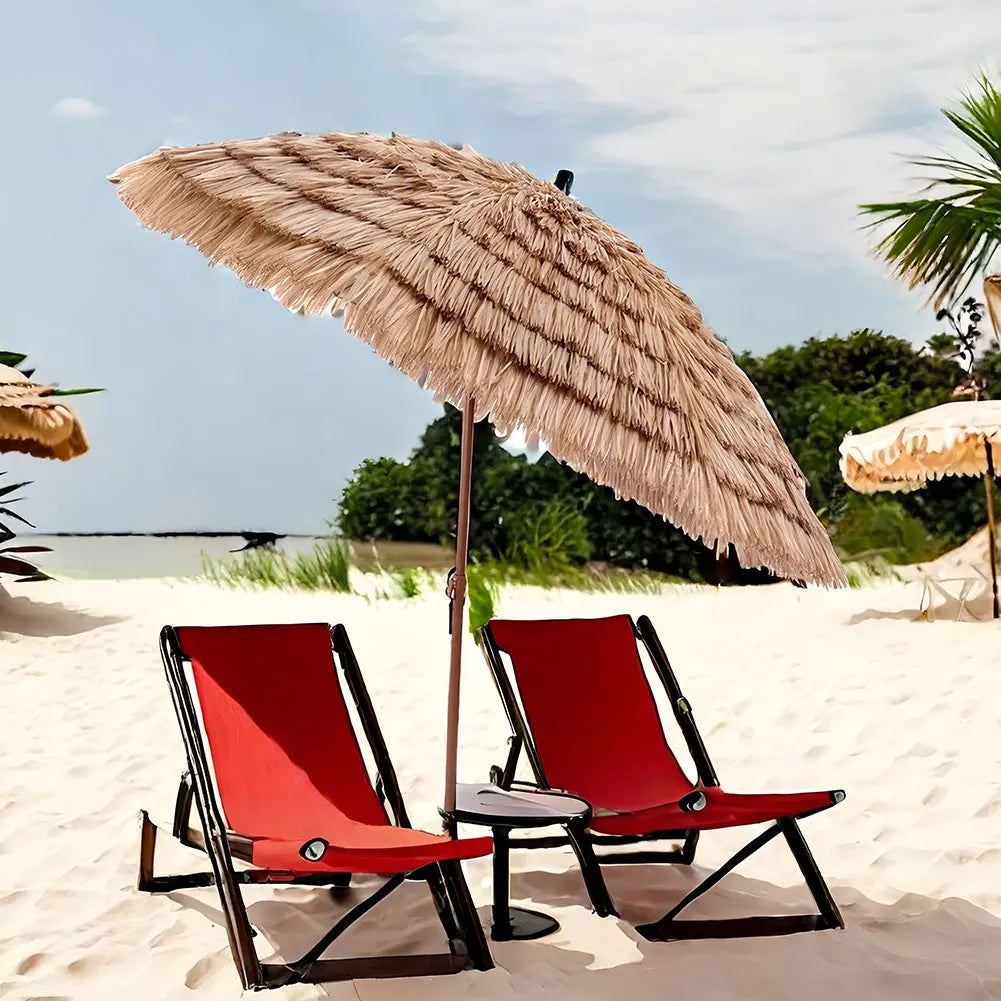 Outdoor Beach Sunshade Straw Umbrella