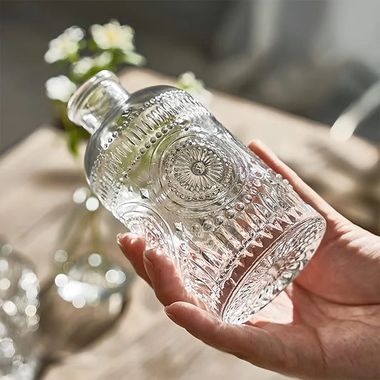 Vintage Clear Glass Bud Vases