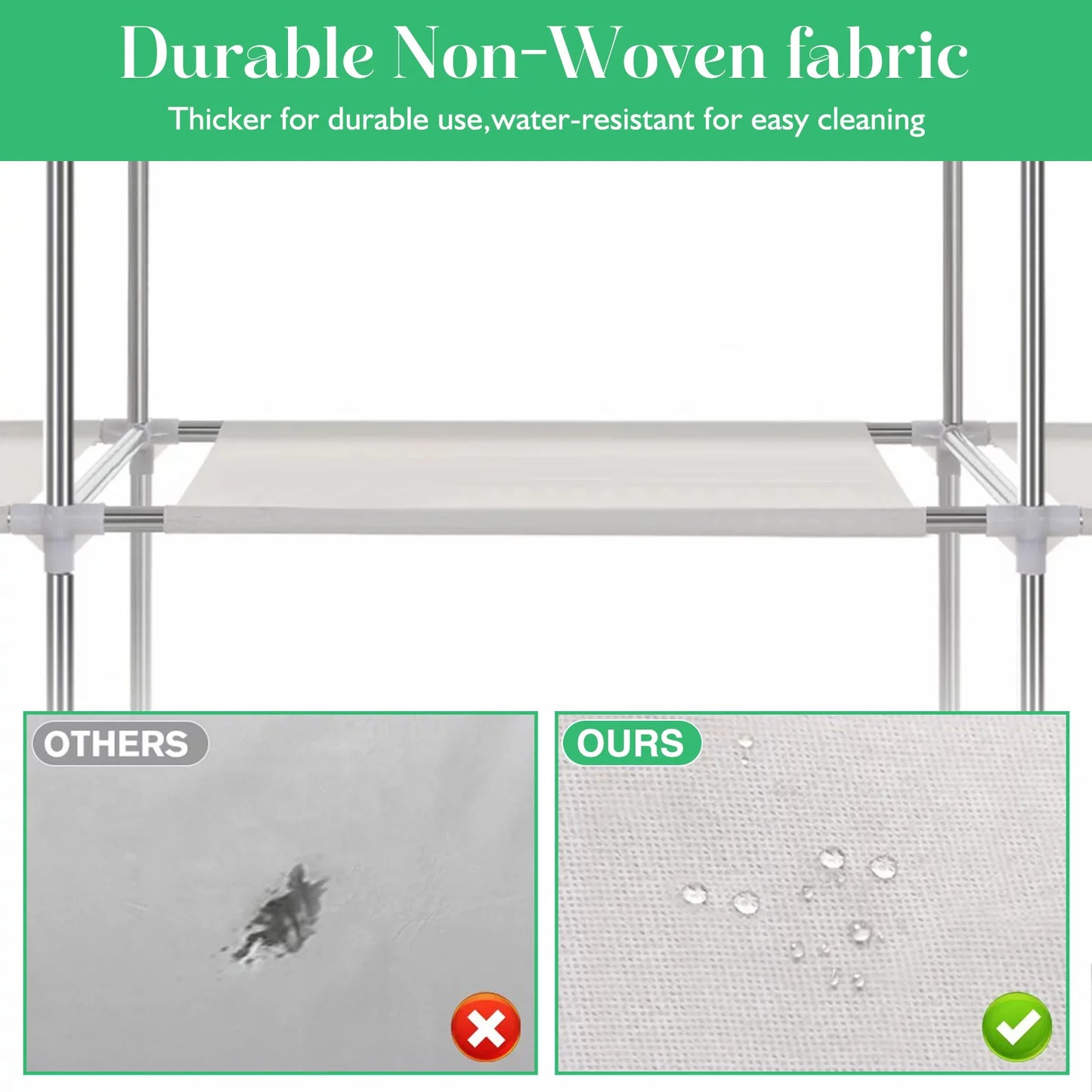 Portable Closet Wardrobe Storage Organizer Rack