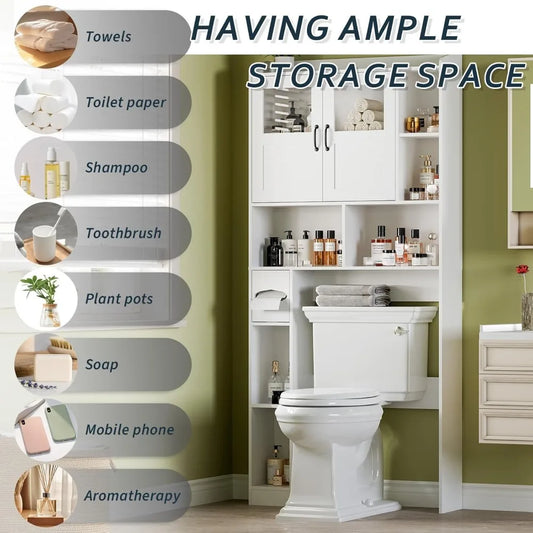 Over Toilet Cabinet - Adjustable Restroom Organizer