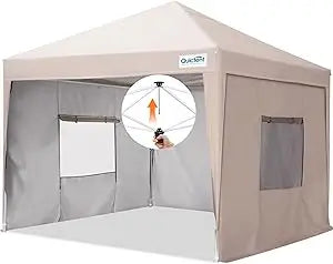 Easy Pop up Canopy Tent with 4 Detachable Window Sidewalls