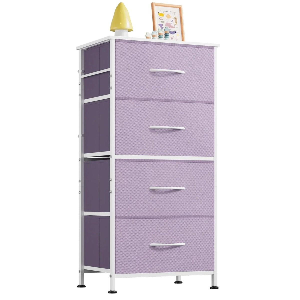 Vintage Fur Dresser with Storage Tower