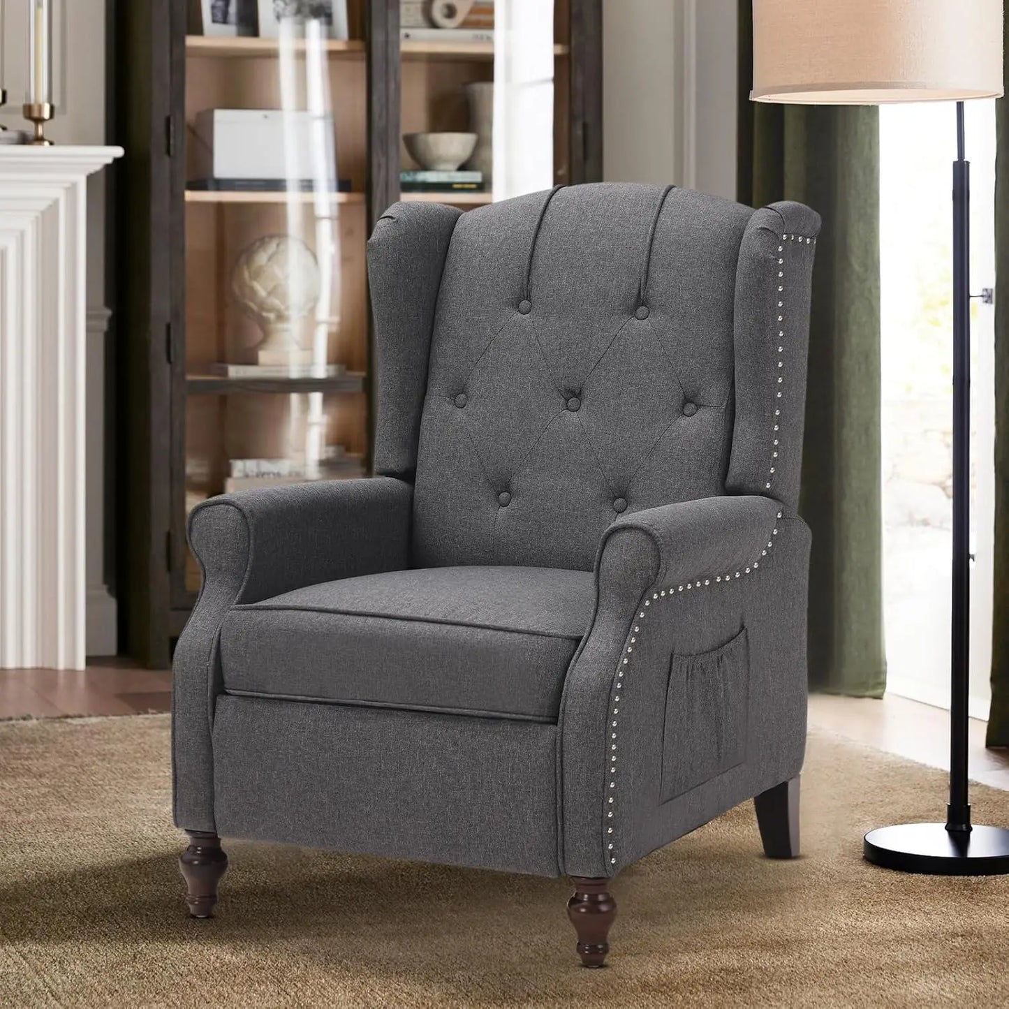 Massage Heat Wingback Recliner