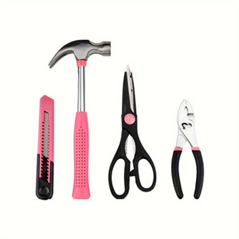 39-Piece All Purpose Household Pink Tool Kit