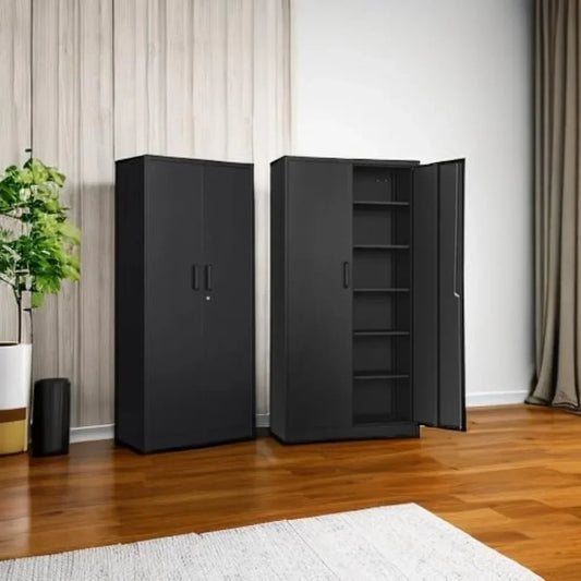 Metal Storage Cabinet with lockable storage cabinets