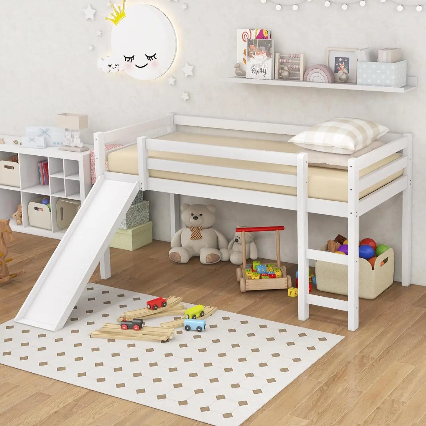 Twin Loft Bed with Slide