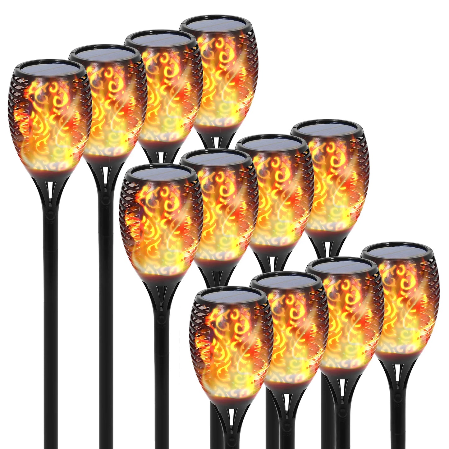 Solar Flame Torch Lights Outdoor LED - Waterproof