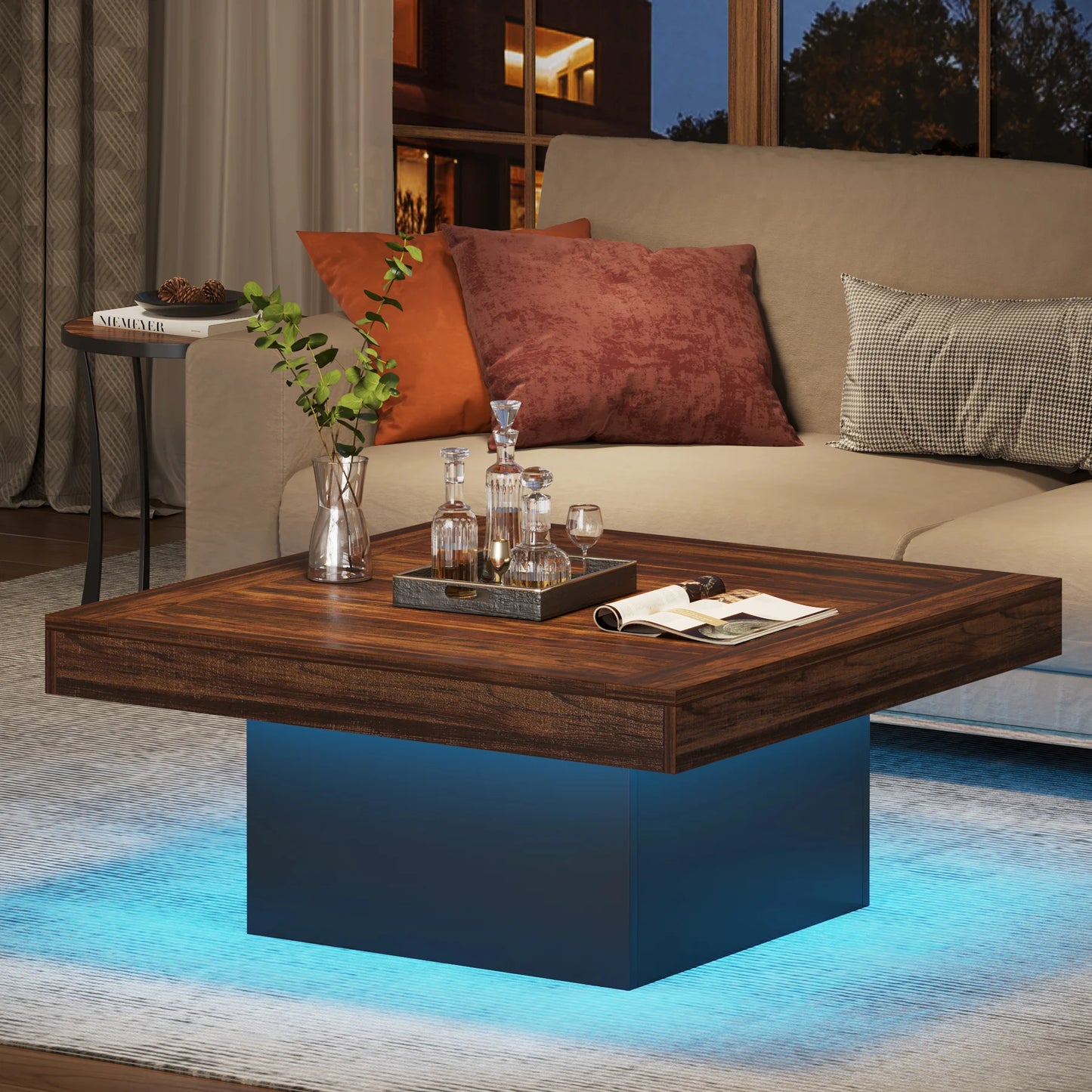 LED Square Coffee Table