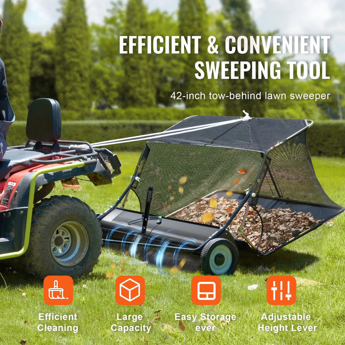 Heavy Duty Leaf Grass Collector Adjustable Height