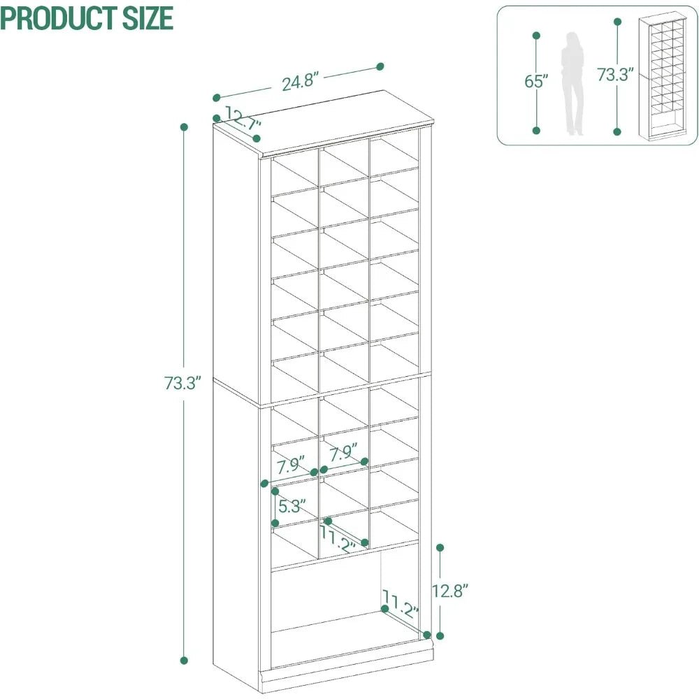 Free Standing Closet Organizers and Storage with 31 Open Cubicle