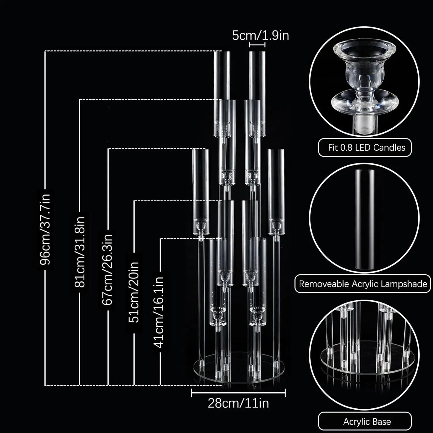 Acrylic Candelabra Centerpiece