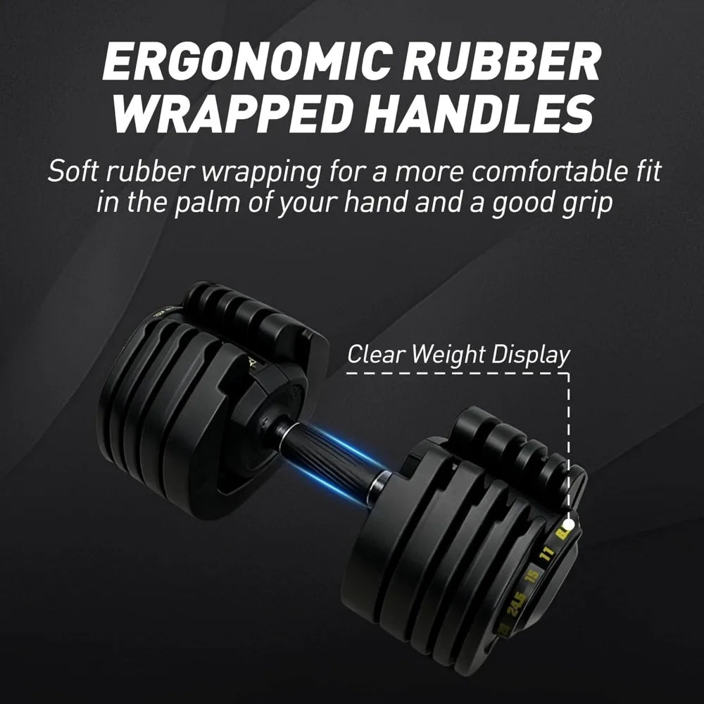 Adjustable Dumbbells - 15-in-1 Quick-Lock