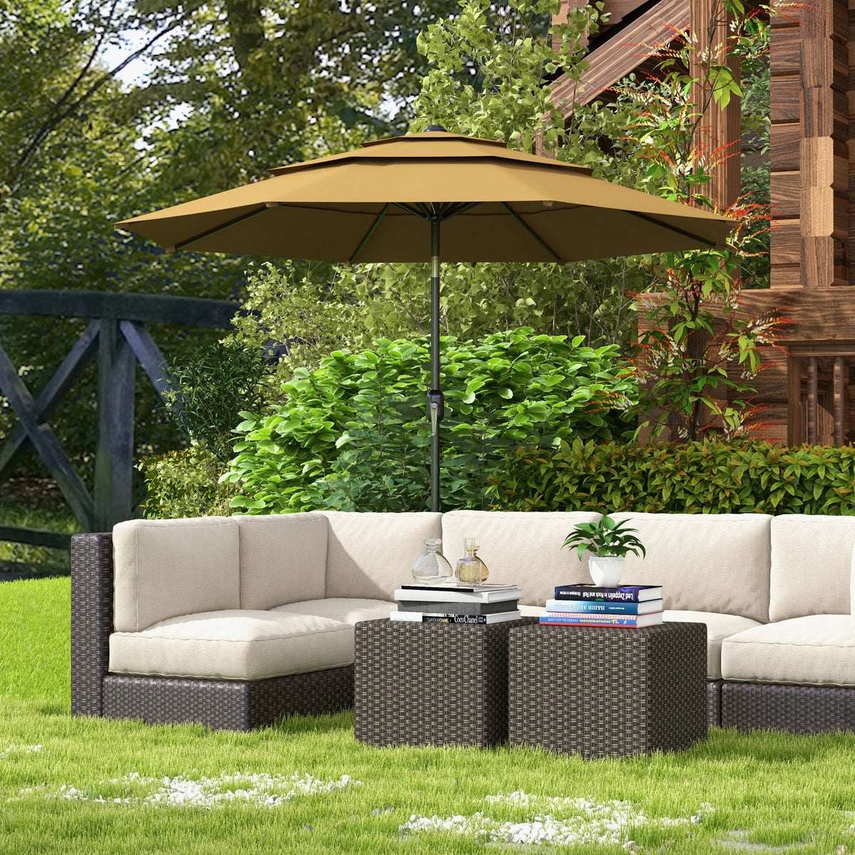 Umbrella with Crank Handle Terrace