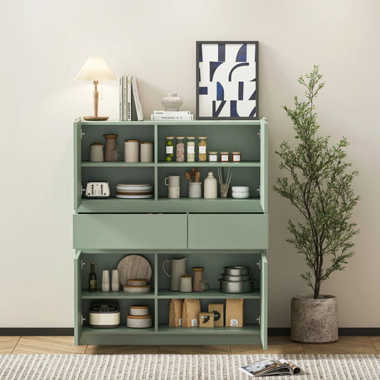 Green Wooden Storage Cabinet