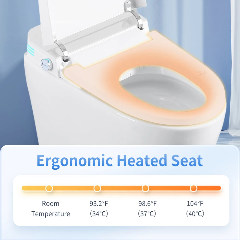 Tankless Smart Toilet With Bidet Built In