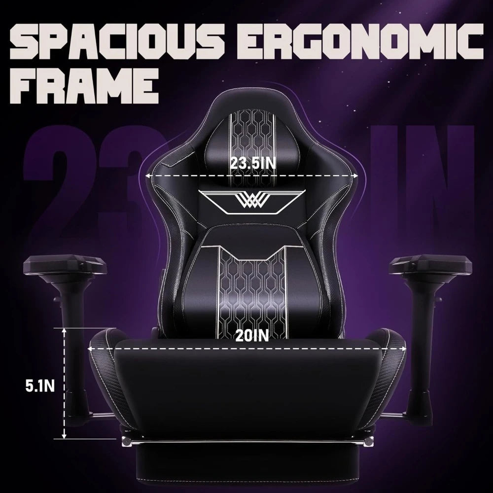 Big and Tall Gaming Chair with Footrest