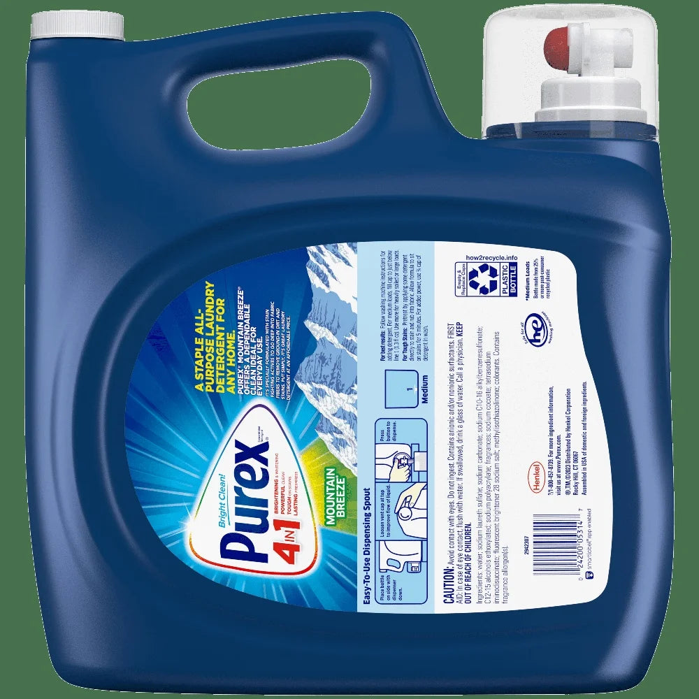 Heavy Duty All Purpose Liquid Laundry Detergent Mountain Breeze