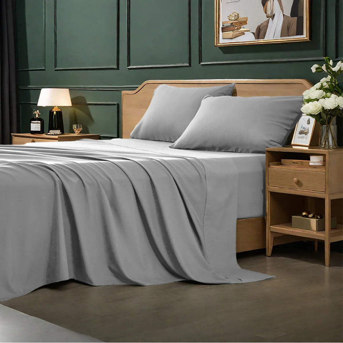 Fashionable Solid Color Soft Bedding Set, Suitable For All Seasons