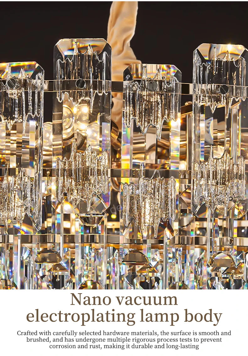 Modern Led Ceiling Hanging Crystal Chandelier
