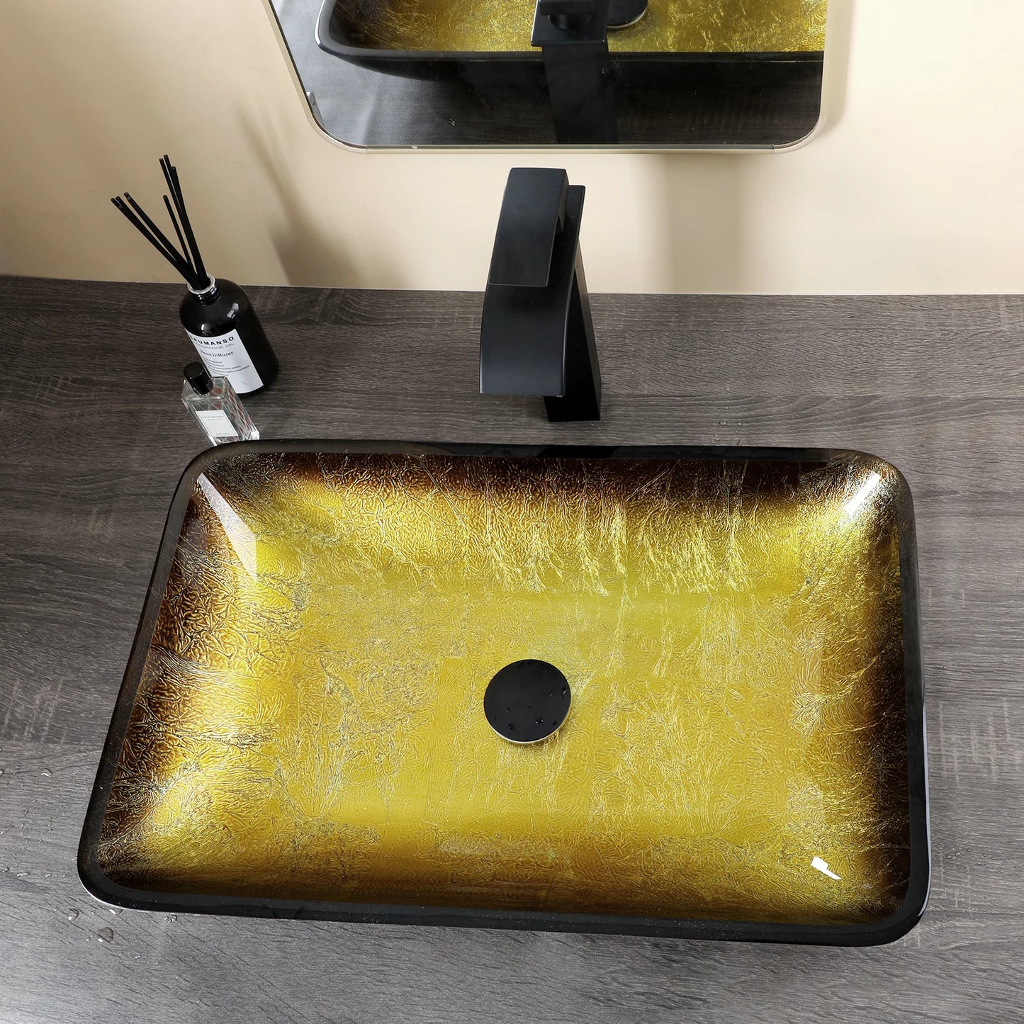 Big Tempered Glass Basin Sink