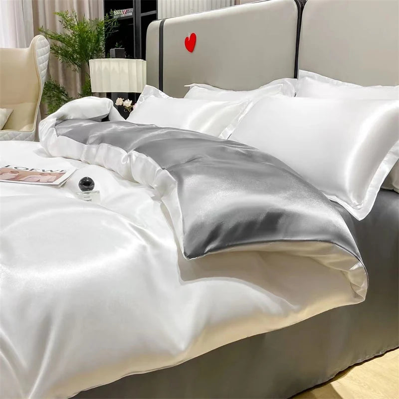 Solid Silk Bedding Set