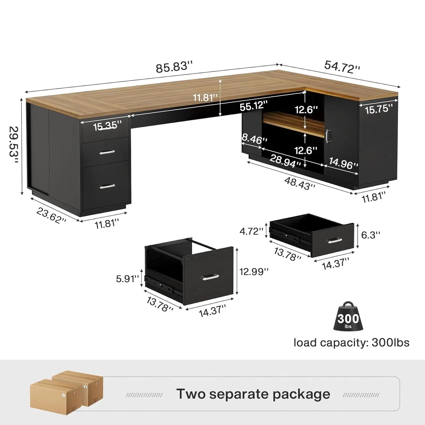 L-Shaped Executive Desk